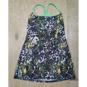 Lululemon 4 Iridescent Tank Top Strappy Back Gym Yoga Fitted Athletic Running